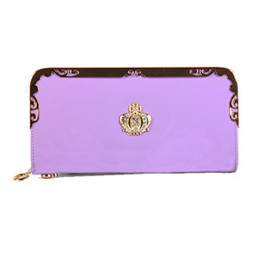 Γυναικείο μακρύ πορτοφόλι σε διάφορα χρώματα με μεταλλική διακόσμηση