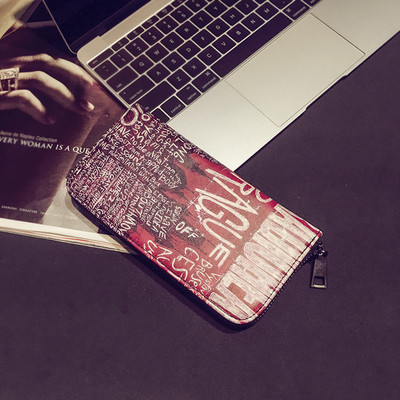 Ανδρικό πορτοφόλι σε τρία χρώματα με επιγραφή