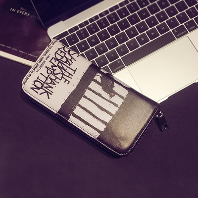 Ανδρικό πορτοφόλι σε τρία χρώματα με επιγραφή