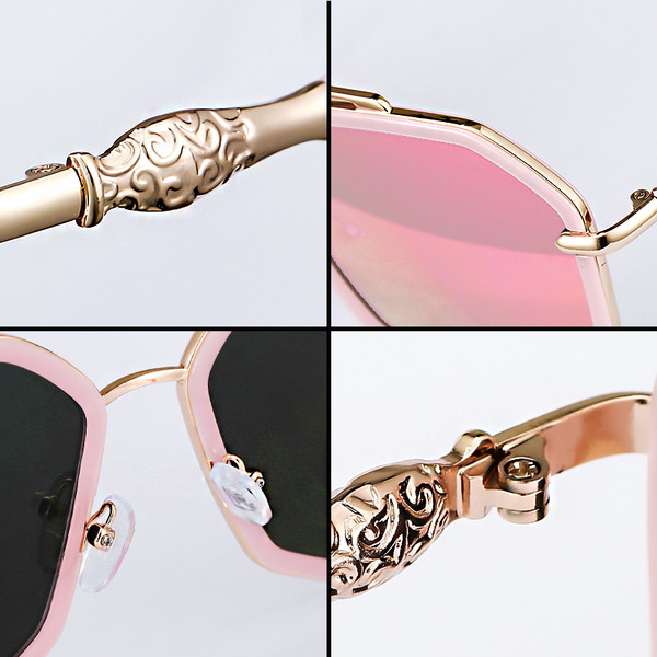 Γυναικεία γυαλιά ηλίου με έγχρωμο γυαλί και λεπτό πλαίσιο