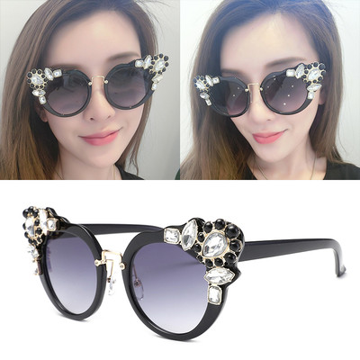 Ochelari de soare de dama cu pietre decorative