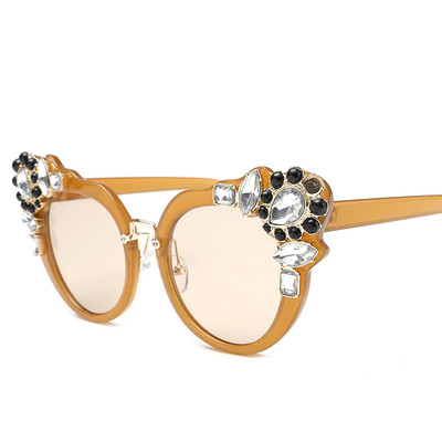 Ochelari de soare de dama cu pietre decorative