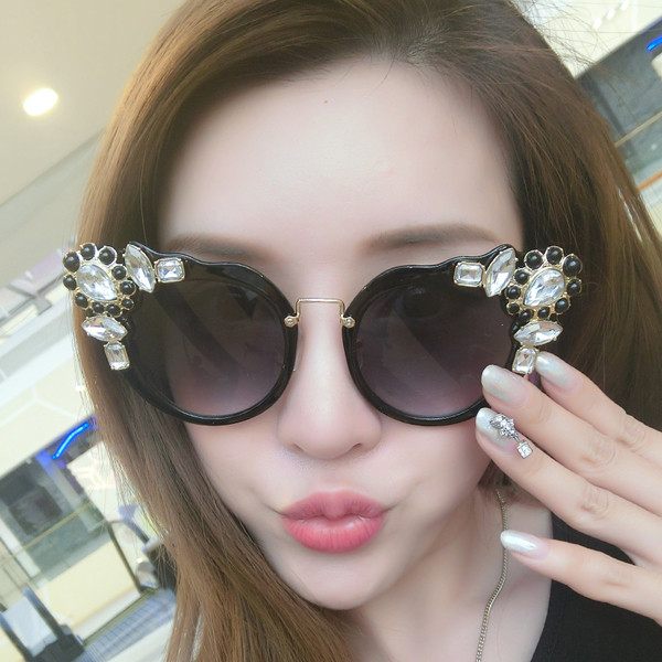 Ochelari de soare de dama cu pietre decorative