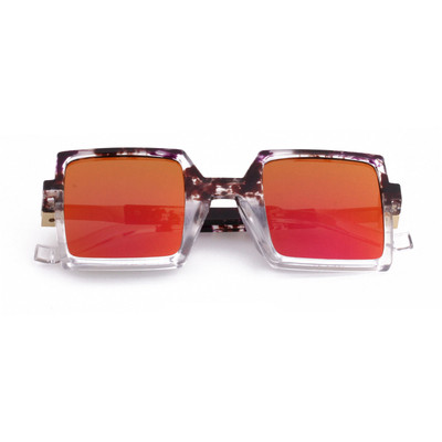 Γυναικεία σύγχρονα τετράγωνα γυαλιά με χρωματιστά γυαλιά