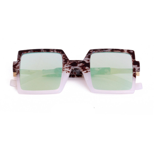 Γυναικεία σύγχρονα τετράγωνα γυαλιά με χρωματιστά γυαλιά