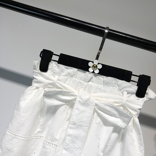 Καθημερινή λευκή φούστα με ζώνη