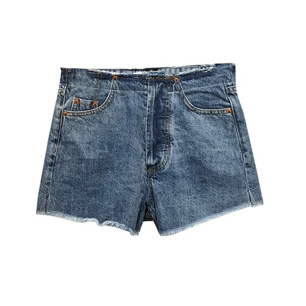 Pantaloni scurți de damă din denim într-un model simplu