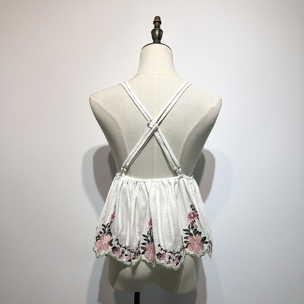 Maieu de vară de damă în model larg cu broderie