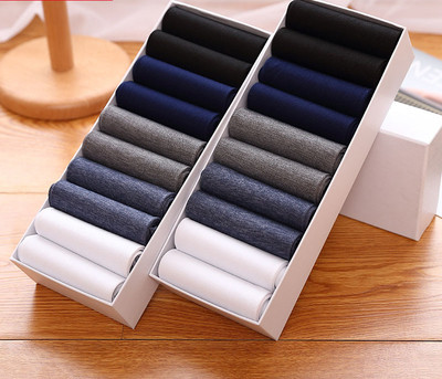 Мъжки памучни чорапи в няколко цвята комплект от 10 броя