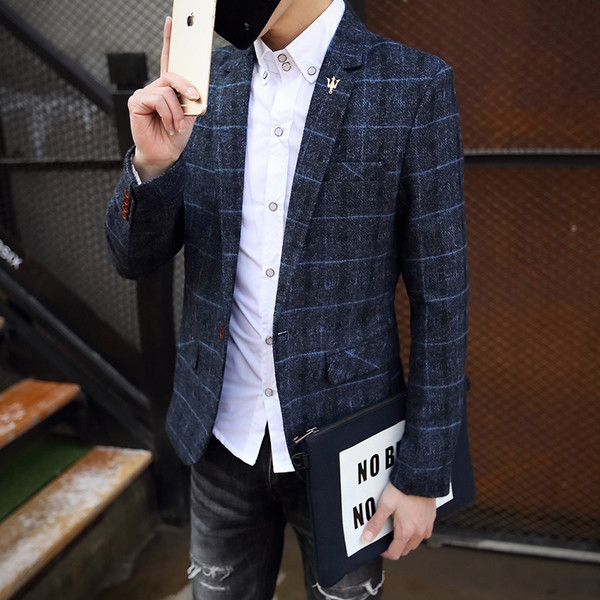 Sporty - jacheta barbati in carouri eleganta in mai multe culori