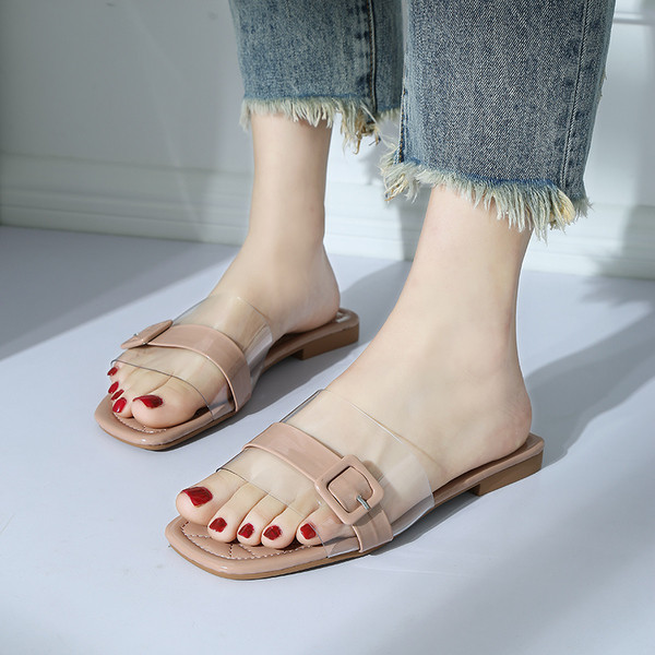 Papuci dama cu talpa plata in diferite culori in doua modele