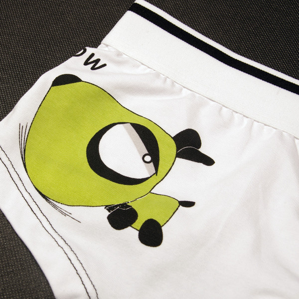 Boxeri pentru bărbați în alb cu imprimeu color