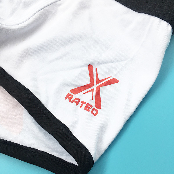 Ανδρικά μποξεράκια σε μαύρο και άσπρο με επιγραφή