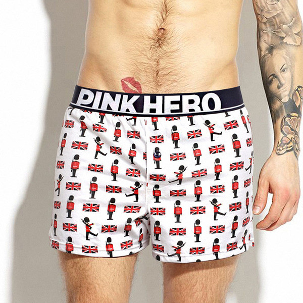 Boxeri pentru bărbați colorați cu imprimeu