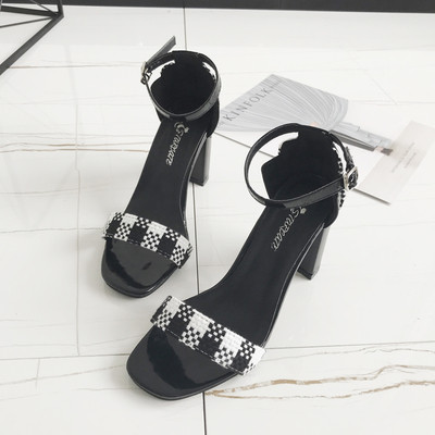 Sandale de dama cu toc inalt cu bretele subtiri