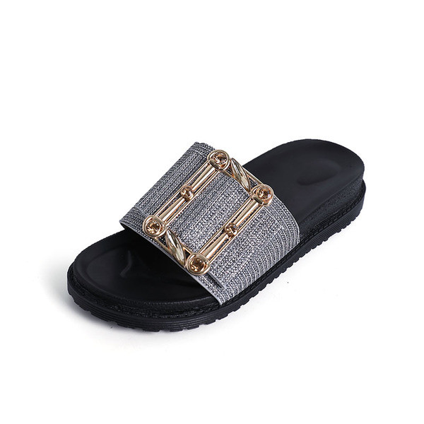 Papuci eleganti de dama, cu curea lucioasa si catarama cu talpa plata