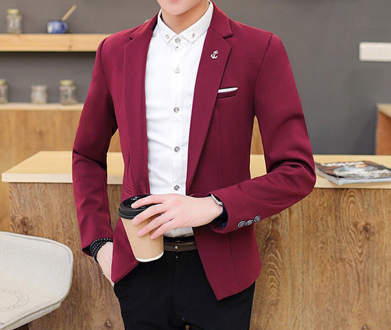 Κομψό ανδρικό σακάκι στενή γραμμήσε τρία χρώματα