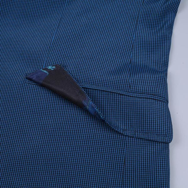 Κομψό ανδρικό σακάκι σε μπλε χρώμα με έγχρωμη επένδυση