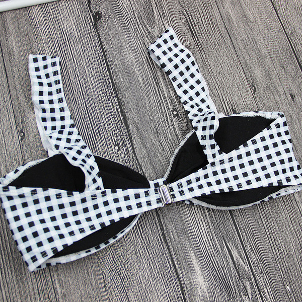 Costum de baie damă din două piese cu panglică