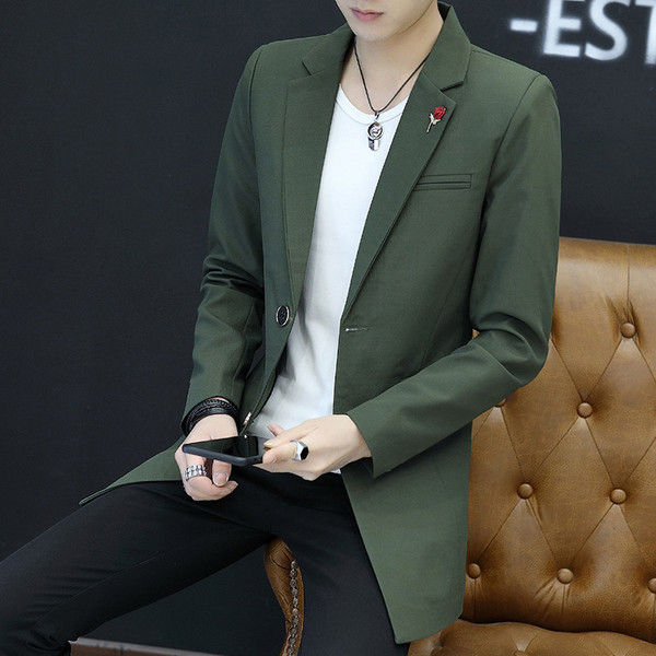 Μακρύ κομψό ανδρικό σακάκι σε τρία χρώματα