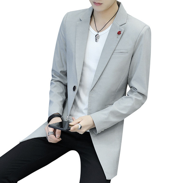 Μακρύ κομψό ανδρικό σακάκι σε τρία χρώματα