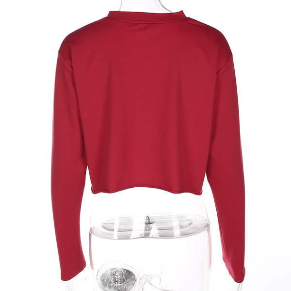 Γυναικείες κοντές μπλούζες με μακριά μανίκια με ραβδωτά μοτίβα