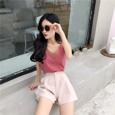 Maieu de damă cu decolteu în V în două culori