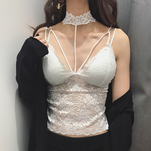 Maieu de dama din dantela in doua culori