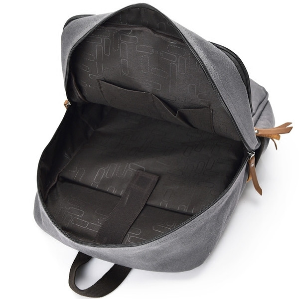 Ανδρικό καθημερινό σακίδιο σε δύο χρώματα με στοιχεία από οικολογικό δέρμα