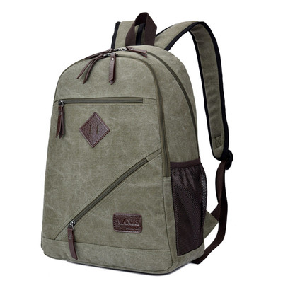 Ανδρικό καθημερινό σακίδιο σε σκούρα χρώματα με πλαϊνές τσέπες