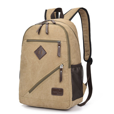 Ανδρικό καθημερινό σακίδιο σε σκούρα χρώματα με πλαϊνές τσέπες