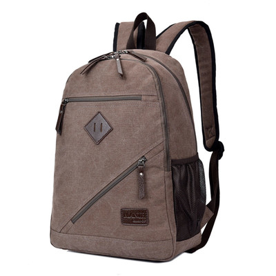 Ανδρικό καθημερινό σακίδιο σε σκούρα χρώματα με πλαϊνές τσέπες