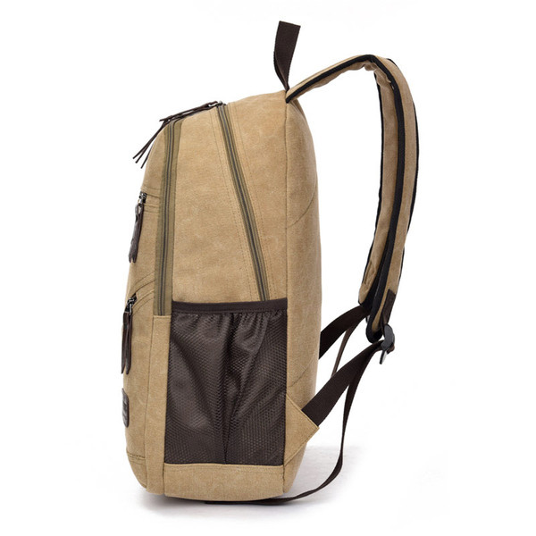 Ανδρικό καθημερινό σακίδιο σε σκούρα χρώματα με πλαϊνές τσέπες