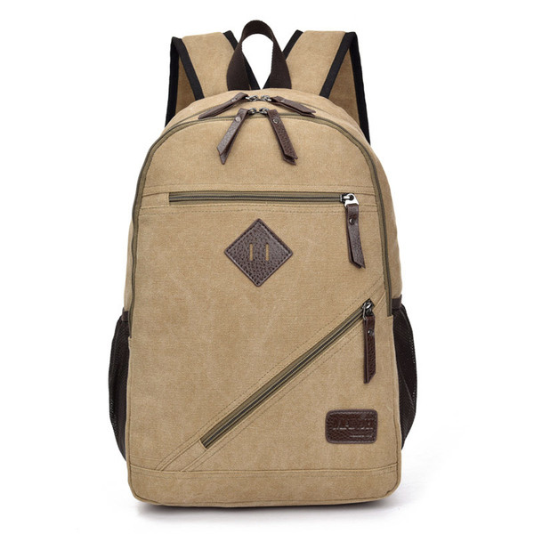 Ανδρικό καθημερινό σακίδιο σε σκούρα χρώματα με πλαϊνές τσέπες