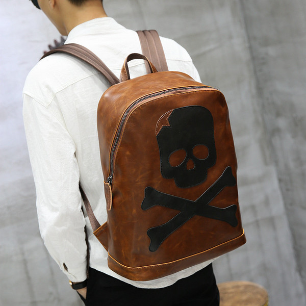 Ανδρικό σακίδιο από έκο δέρμα με εκτύπωση