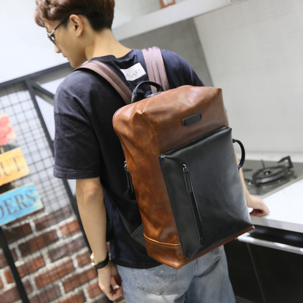 Μεγάλο ανδρικό σακίδιο με διπλή ιμάντα και πλαϊνή λαβή