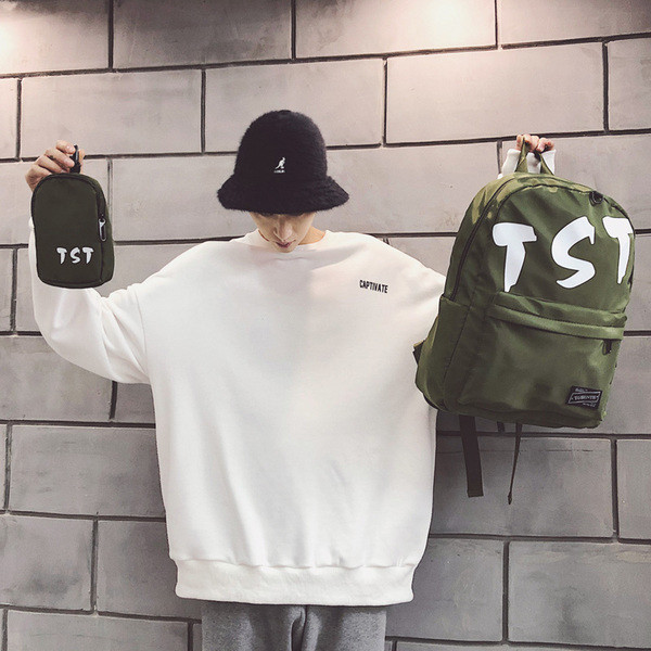 Rucsac bărbătesc în două culori cu inscripție