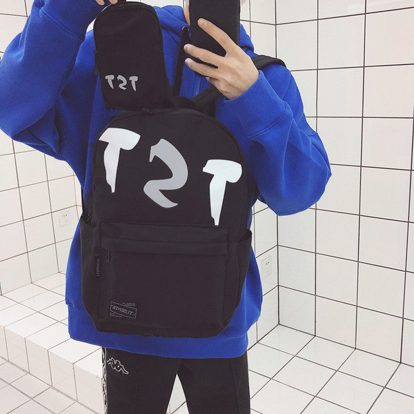 Rucsac bărbătesc în două culori cu inscripție