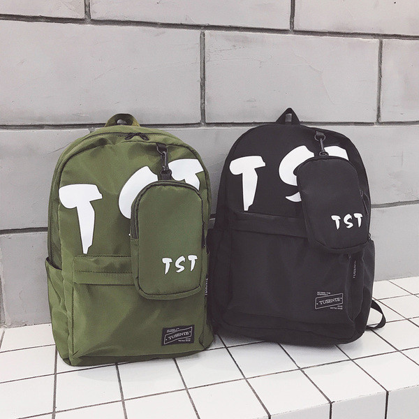 Rucsac bărbătesc în două culori cu inscripție