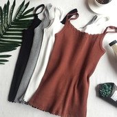 Női lezser elasztikus felsőrész vékony pántokkal, többféle színben