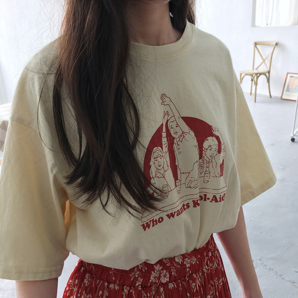 Γυναικείο μπλουζάκι με σχέδιο 3/4 μανίκι σε τρία χρώματα με εκτύπωση