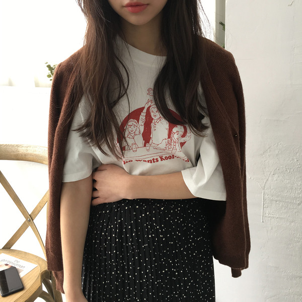 Γυναικείο μπλουζάκι με σχέδιο 3/4 μανίκι σε τρία χρώματα με εκτύπωση