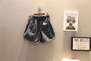 Κοντά παντελόνια JEANS MAXI με υψηλή ελαστική μέση σε δύο χρώματα