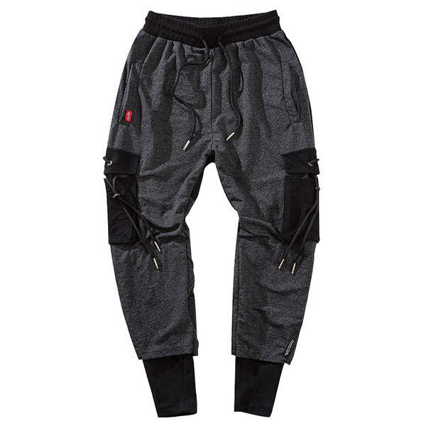 Ανδρική αθλητική φόρμα με πλαϊνές τσέπες και γραβάτες