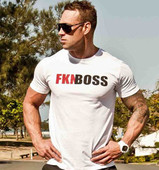 Ανδρικό αθλητικό μπλουζάκι σε δύο χρώματα με επιγραφή