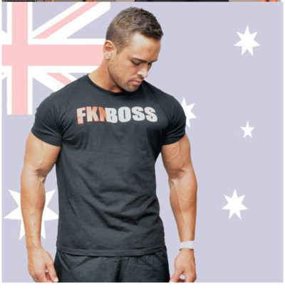 Ανδρικό αθλητικό μπλουζάκι σε δύο χρώματα με επιγραφή