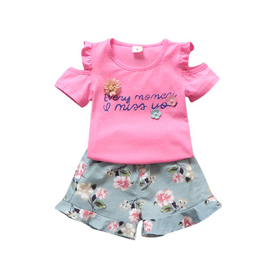 Baby Girls Set που αποτελείται από μπλουζάκι με  κοντό μανίκι και σορτς σε διάφορα χρώματα