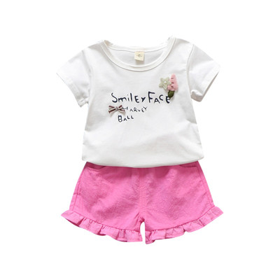 Baby Girls Set που αποτελείται από μπλουζάκι με  κοντό μανίκι και σορτς σε διάφορα χρώματα