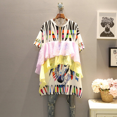 Tunica de dama eleganta marimea MAXI colorata cu volane