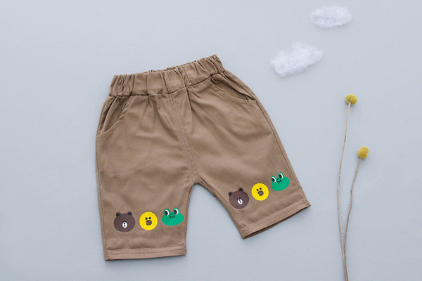 Καλοκαιρινό βρεφικό σετ 2 τεμαχίων - μπλούζα με  κοντό μανίκι και σορτς σε δύο χρώματα